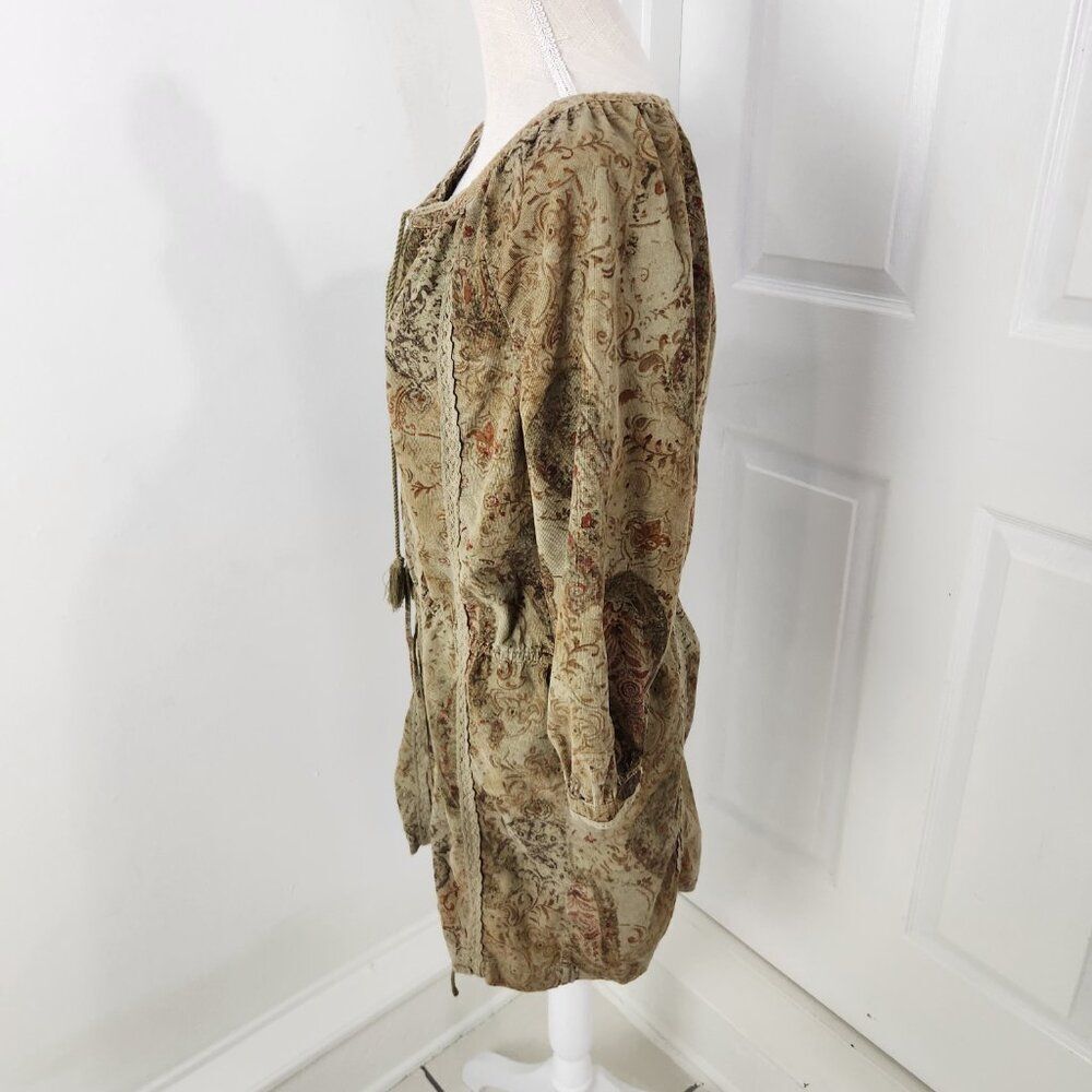Ralph Lauren Denim & Supply Dress Womens M Corduroy Paisley Peasant Cottage Boho - Picture 6 of 16
